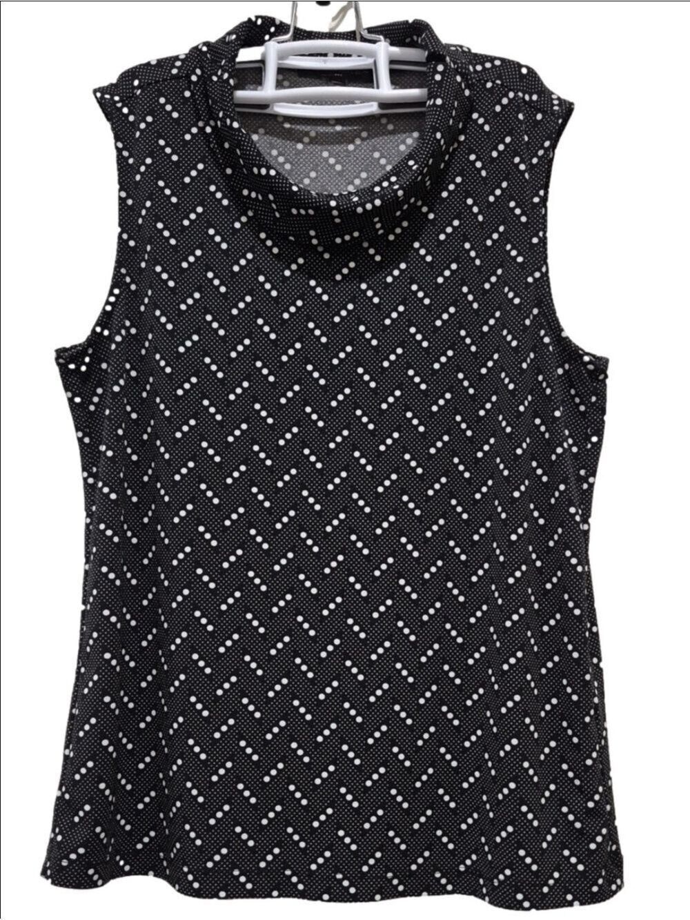 Banana Republic Black & White Polka Dot Sleevless Blouse, Women’s Size S / P